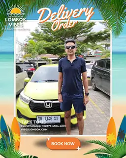 honda jazz yellow car rental lombok